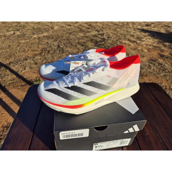 adidas Shoes - adidas Adizero Takumi Sen 10 White Black Lucid Red Size 9.5 - IH5712 $180 MSRP